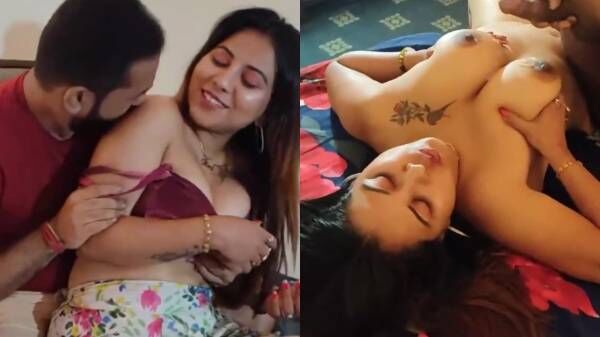 Desi Maal Wife Hardcore Sex Cummed on Boobs Video