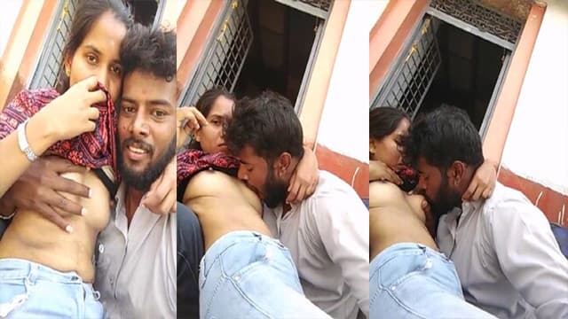 Indian Girl Boobs Sucking Outdoor By BF