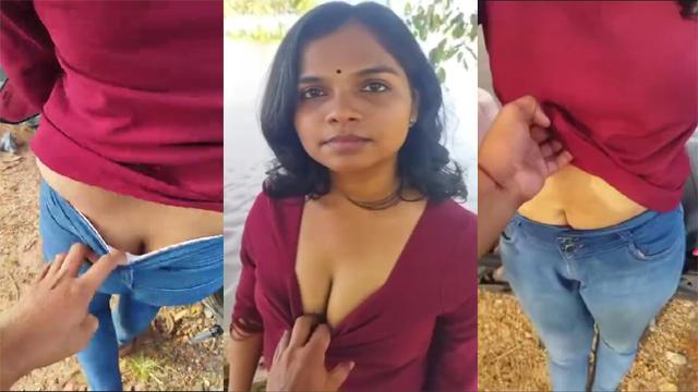 Cute Girlfriend Outdoor Fun – With Boyfriend Mamakutty