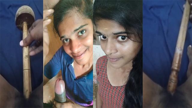 Tamil Teen Girl Bj & Fucking Pussy Stick And A Brush